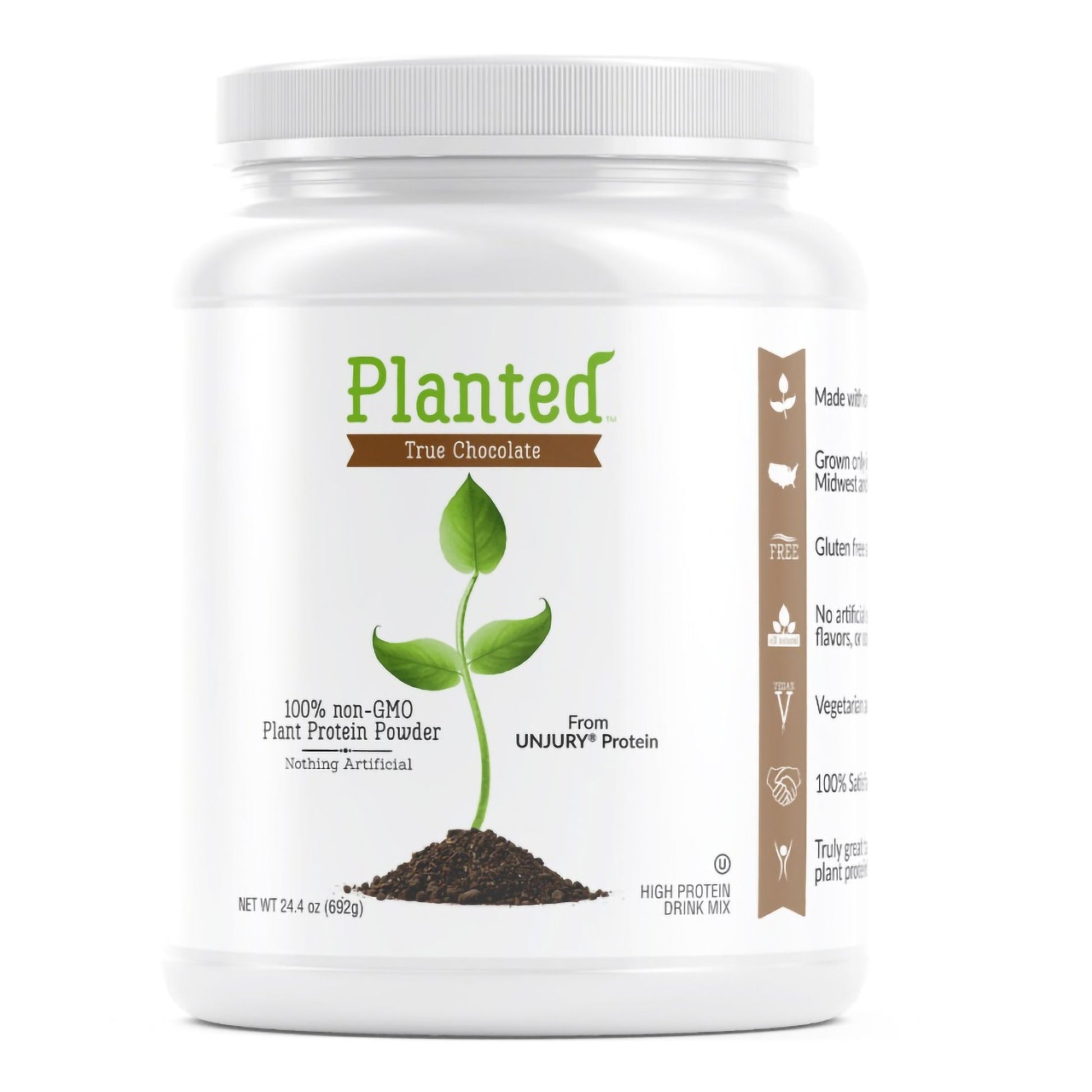 Oral Supplement Planted™ Chocolate Flavor Powder 24.4 oz. Canister