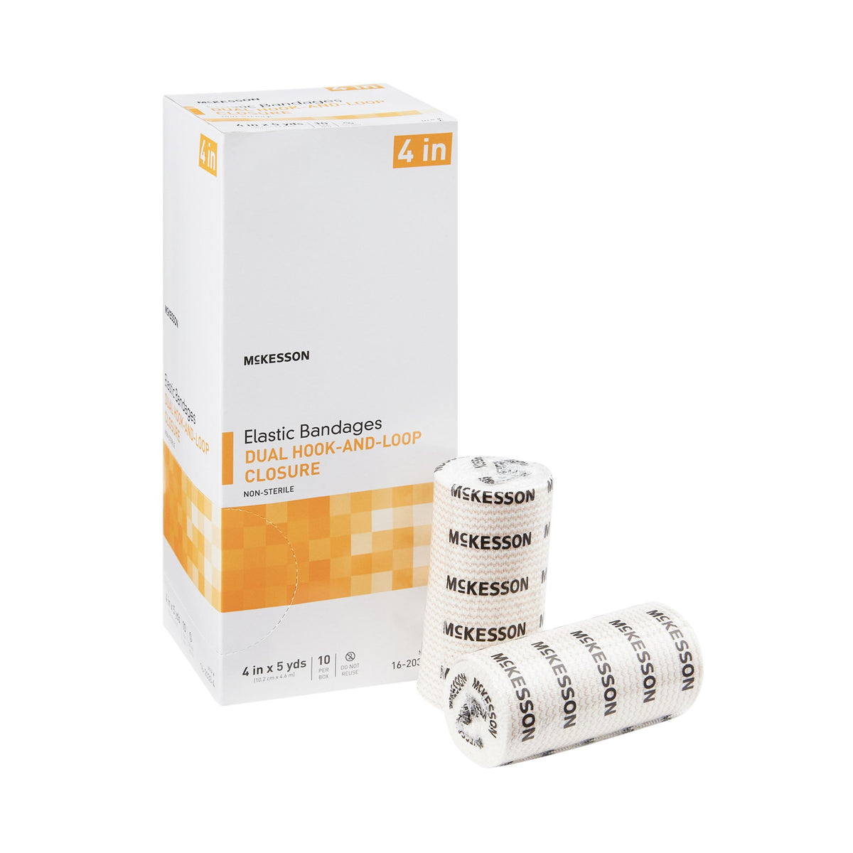 McKesson Double hook-and-loop closure Elastic Bandage, 4 Inch x 5 Yard ...