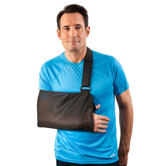 Shoulder Sling Breg Essential Large Mesh Fabric D-Ring / Hook and Loop Strap Closure Envelope Left or Right Arm