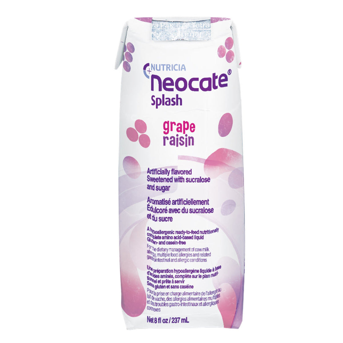 Neocate Splash Amino Acid–based Liquid, Grape Raisin, 8-oz carton – SurfMed