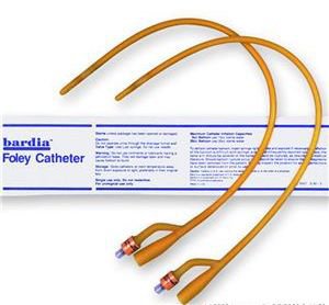 Bardia Silicone Coated Foley Catheter, 12 Fr., 30 cc