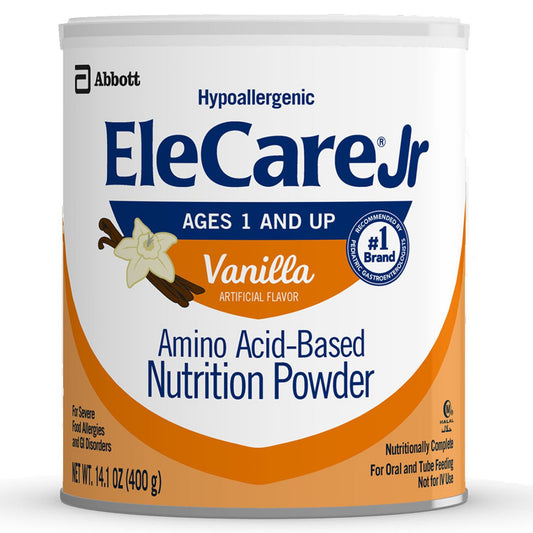 Pediatric Oral Supplement EleCare Jr Vanilla Flavor 14.1 oz. Can Powder Amino Acid Protein Maldigestion