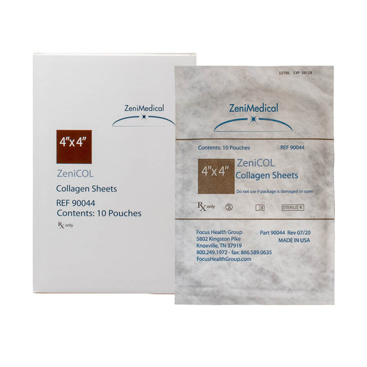 Collagen Dressing ZeniCOL 4 X 4 Inch Square Sterile