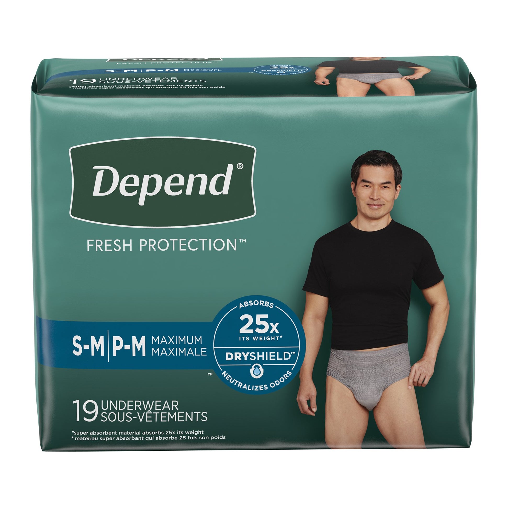 Depend Fresh Protection™ Men's Maximum Absorbency Underwear, Small/Medium