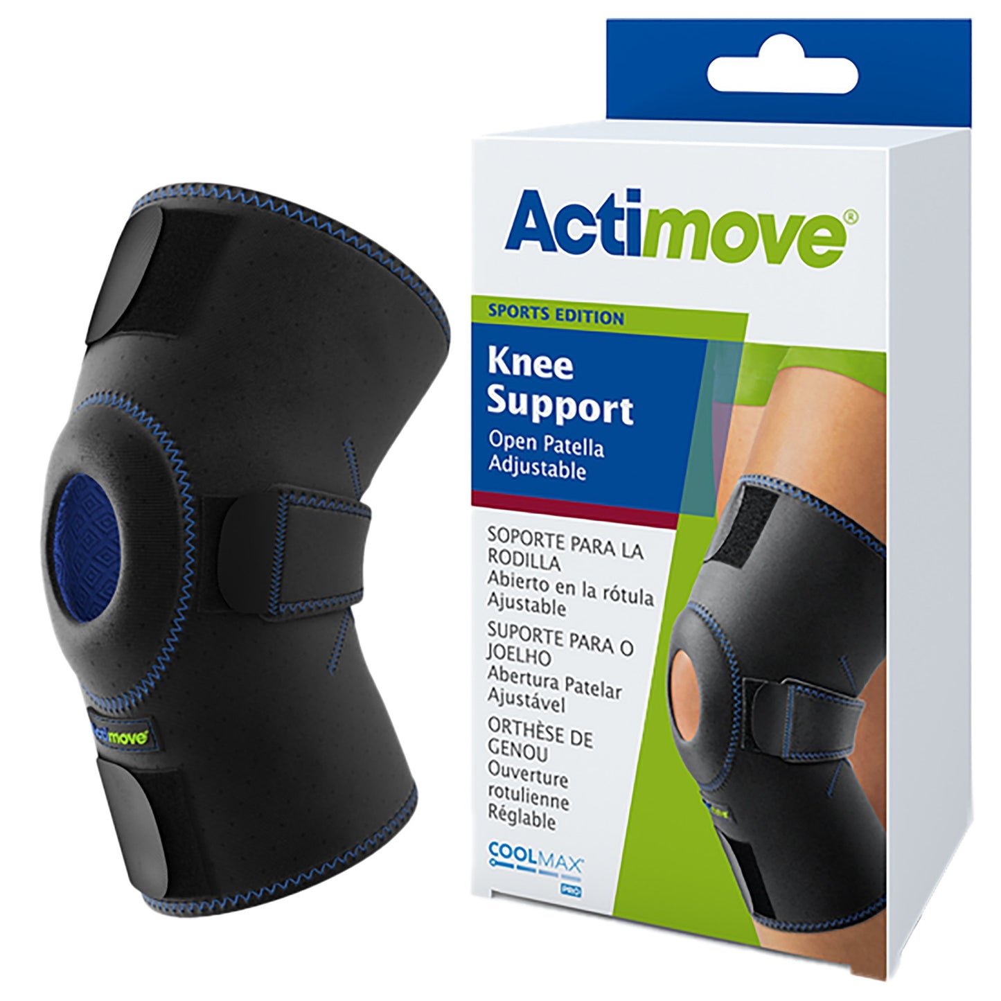 Actimove Sports Edition Knee Support, One Size Fits Most Adults