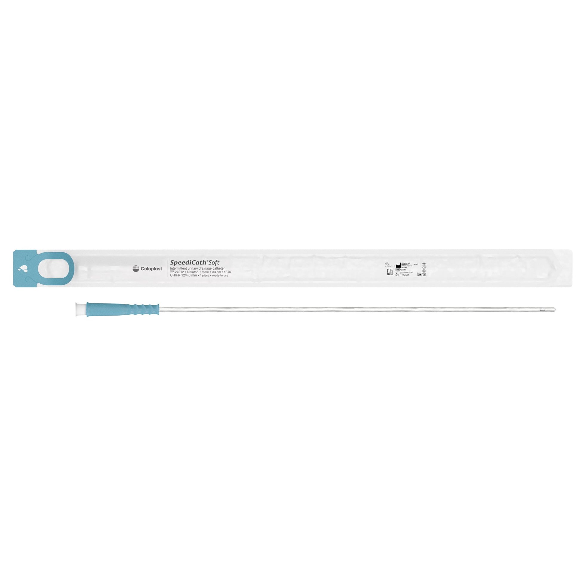 Urethral Catheter SpeediCath Soft Straight Tip Hydrophilic Coated Plastic 12 Fr. 13 Inch Length