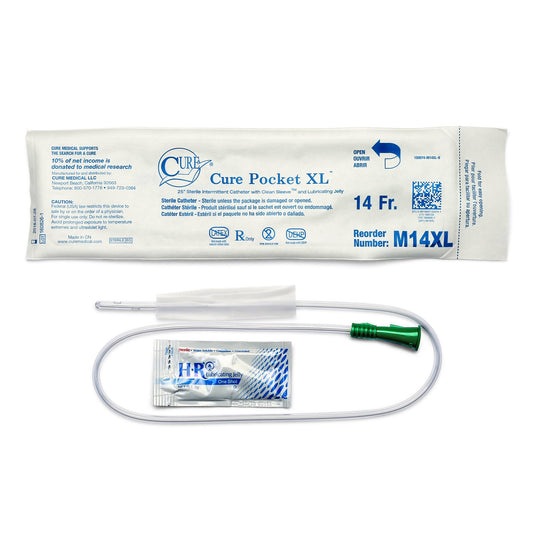 Cure Medical Urethral Catheter, Pocket Size