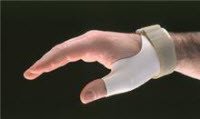 Thumb Spica European Adult Small Hook and Loop Strap Closure Left Hand White