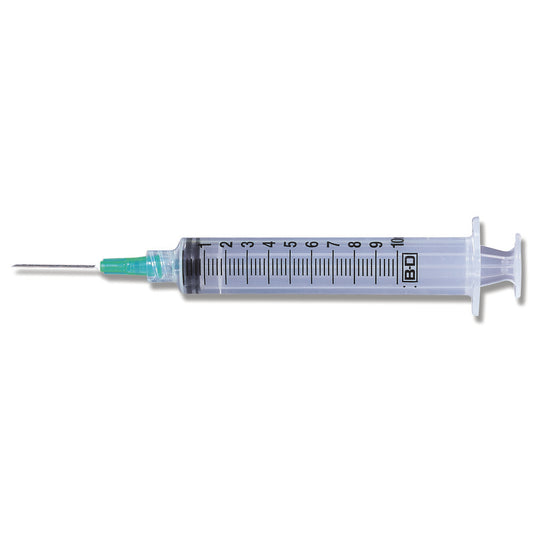 PrecisionGlide™ 10 mL Syringe w/ Hypodermic Needle, 21 Gauge, 1.5" Needle Length