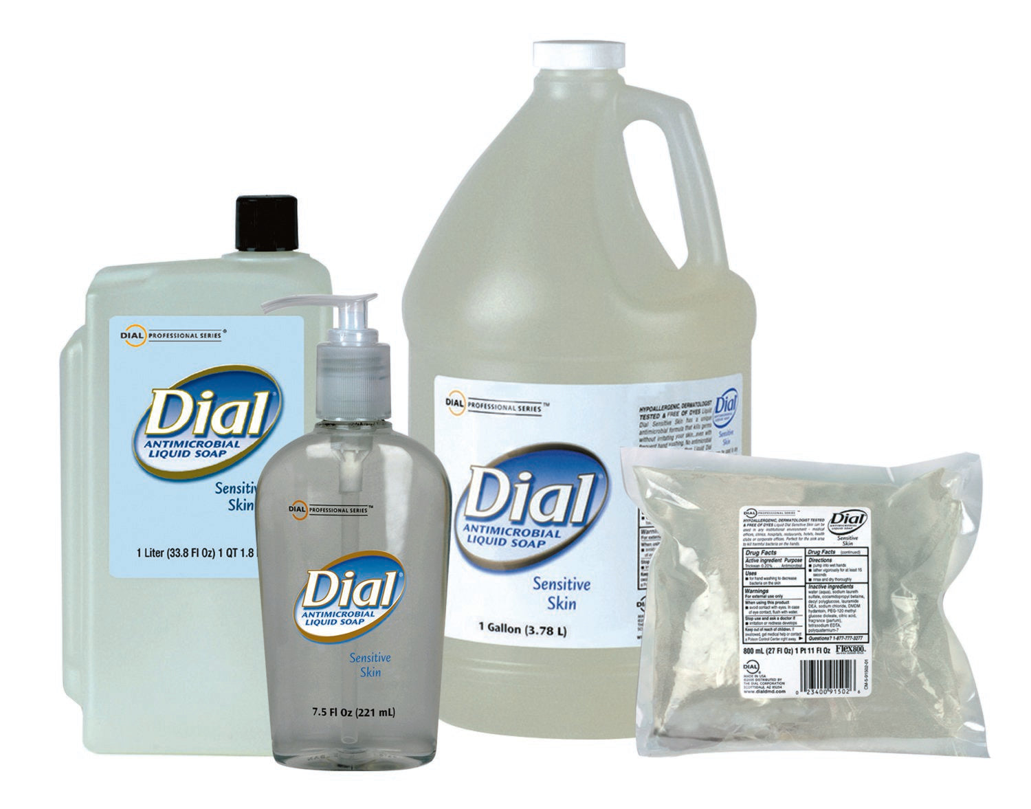 Dial Sensitive Antimicrobial Soap 1 Liter Refill Bottle