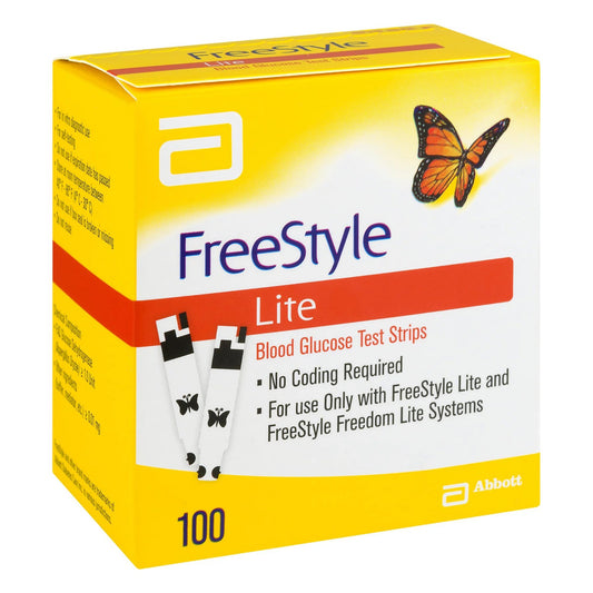 Blood Glucose Test Strips FreeStyle Lite 100 Strips per Pack For Freestyle Lite Monitor System