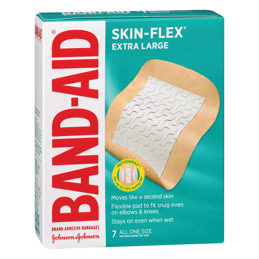 Band-Aid Skin-Flex Adhesive Bandages Extra Large, 2.75 x 3.5 Inch