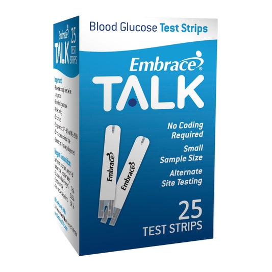 Omnis Health Embrace Talk Blood Glucose Test Strips