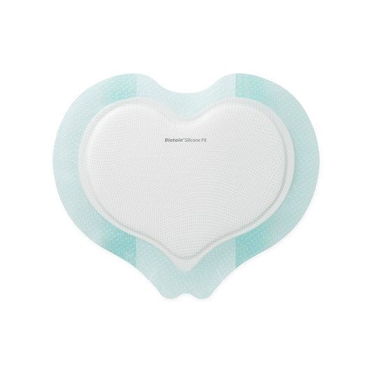 Silicone Foam Dressing Biatain Silicone Fit 9.8 X 9.8 Inch With Border Film Backing Silicone Adhesive Sacral Sterile