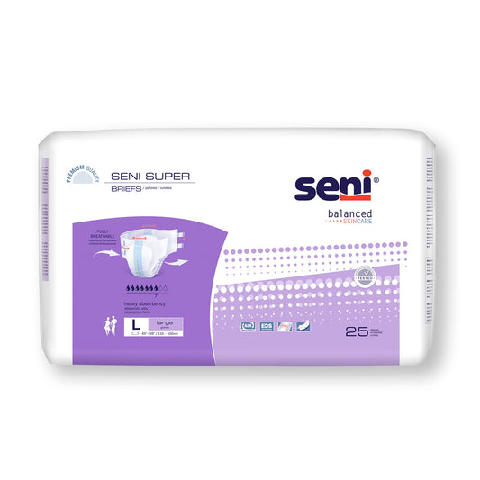 Seni Super Heavy Absorbency Incontinence Brief, Large