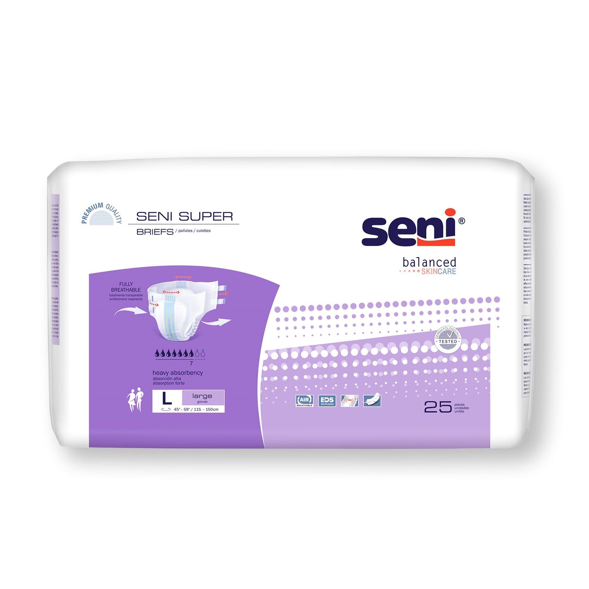 Seni Super Heavy Absorbency Incontinence Brief, Large