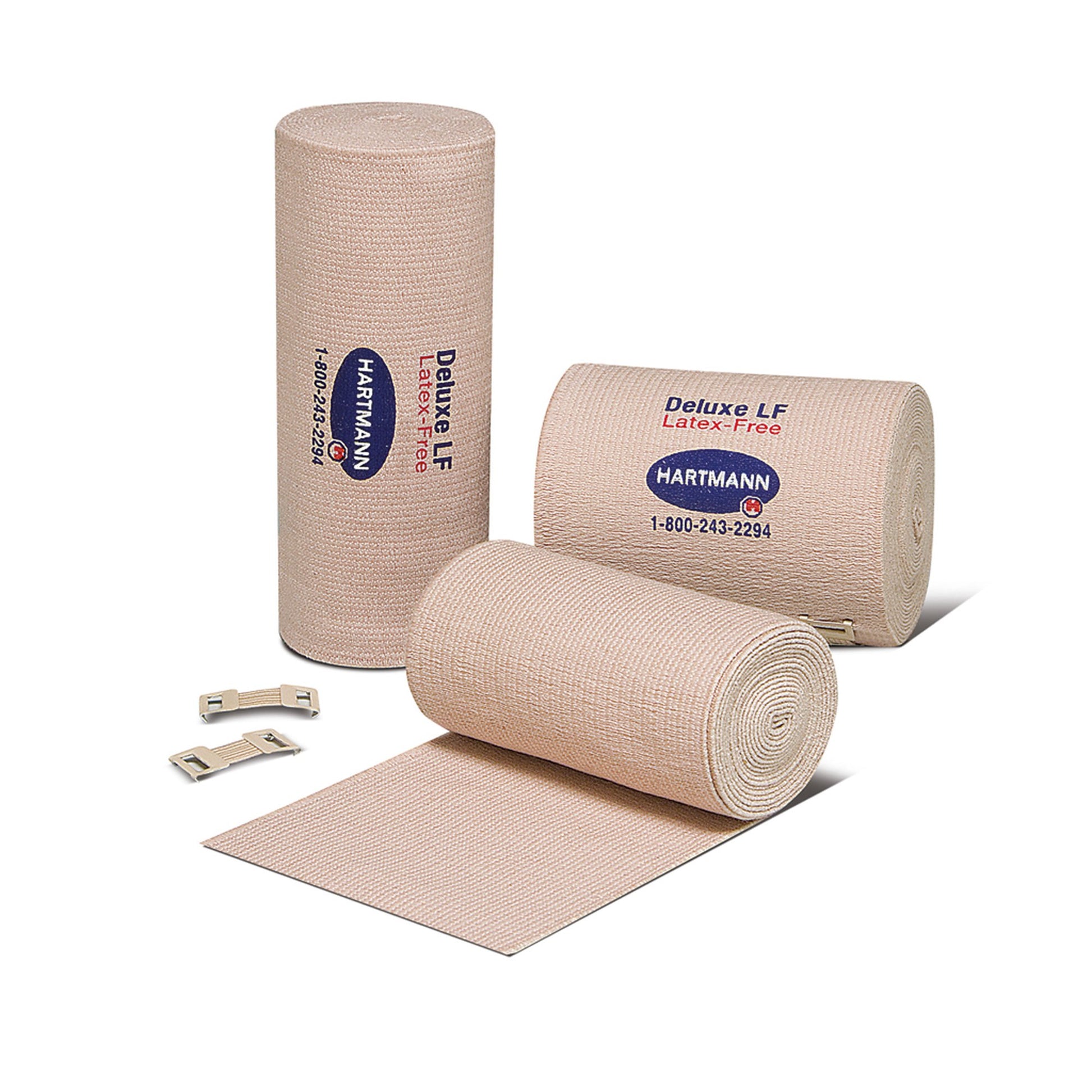 Deluxe 480 LF Clip Detached Closure Elastic Bandage, 4 Inch x 11 Yard