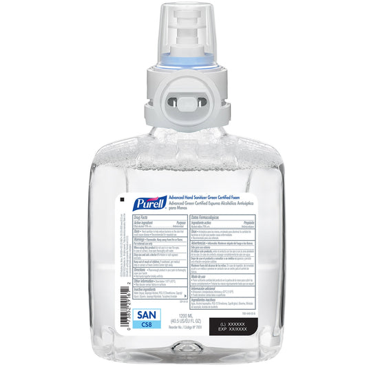 Purell Advanced Green Certified Hand Sanitizer, 1200 mL Dispenser Refill Bottle