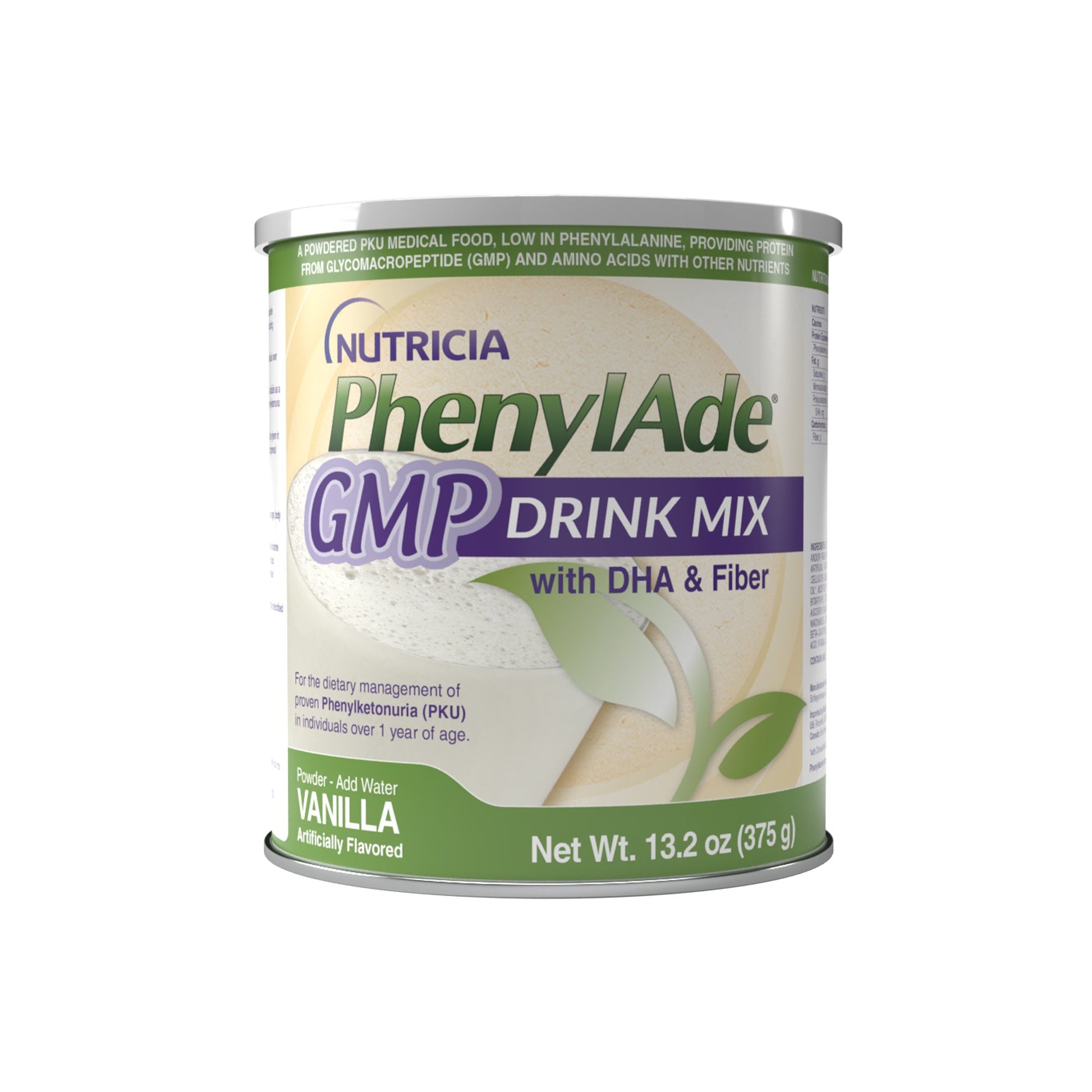 Oral Supplement PhenylAde GMP Vanilla Flavor Powder 13.2 oz. / 375 Gram Canister