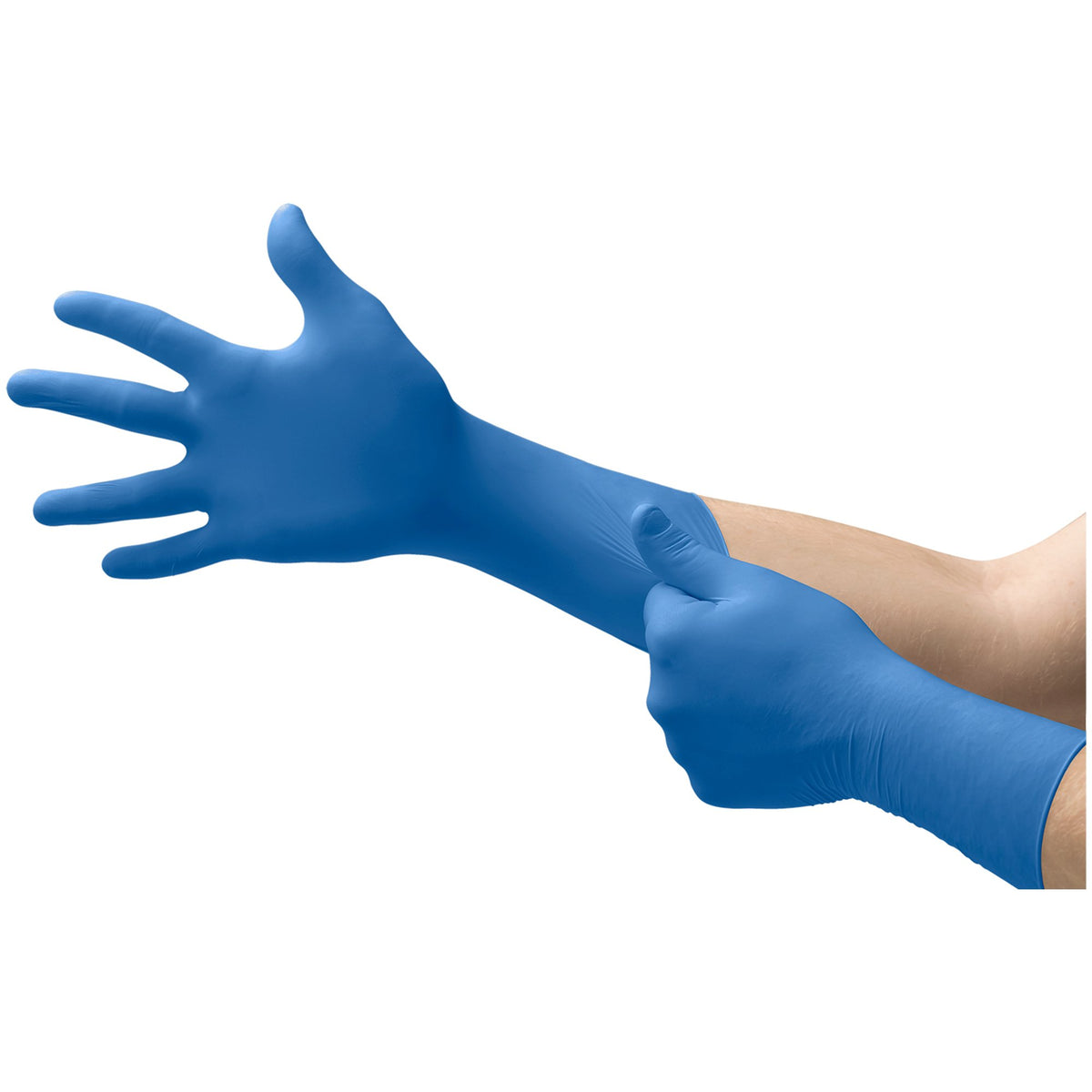 SafeGrip Latex Extended Cuff Length Exam Glove, Small, Blue – SurfMed