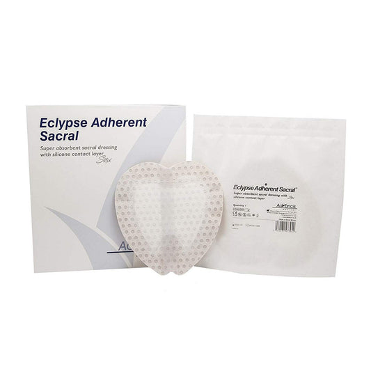 Super Absorbent Dressing Eclypse Adherent Sacral 8-1/2 X 9 Inch Sacral