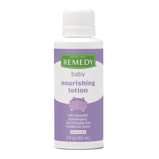 Baby Lotion Medline Remedy 2 oz. Bottle Unscented Lotion CHG Compatible