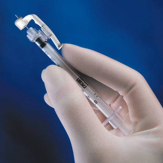 SafetyGlide™ 0.3 mL Insulin Syringe w/ Needle, 29 Gauge, 1/2 Inch Needle Length