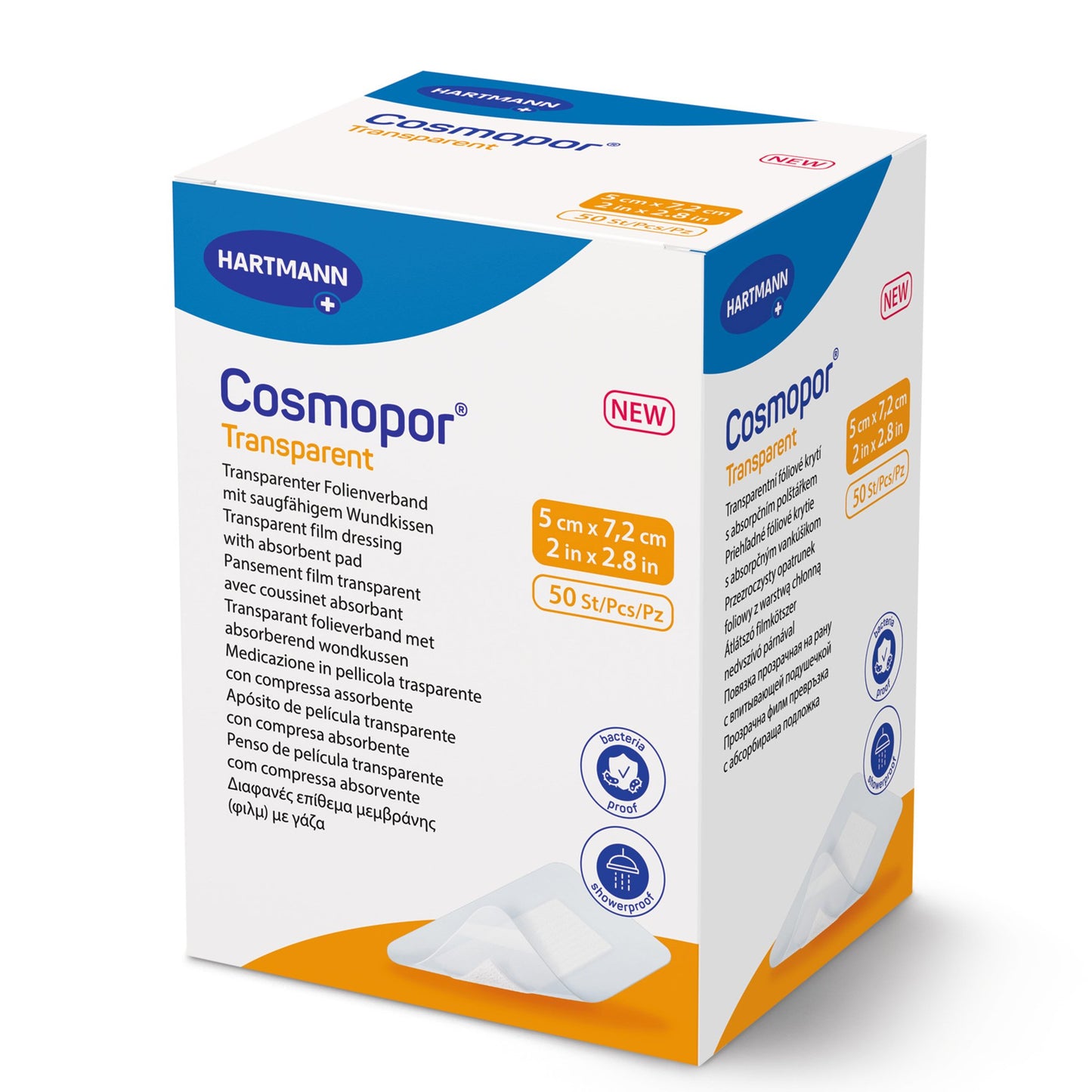 Transparent Film Dressing with Pad Cosmopor 2 X 2.8 Inch 4 Tab Delivery Rectangle Sterile