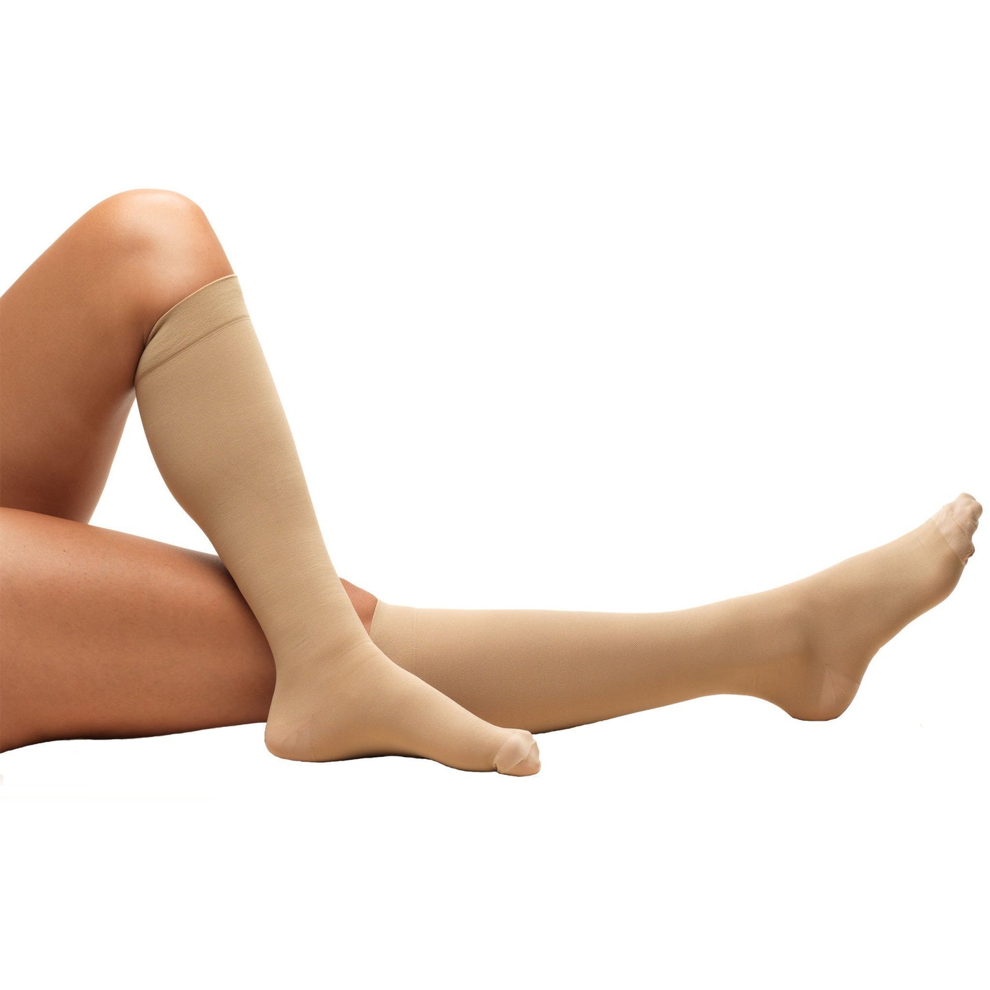 Anti-embolism Stocking Truform Knee High Medium Beige Closed Toe