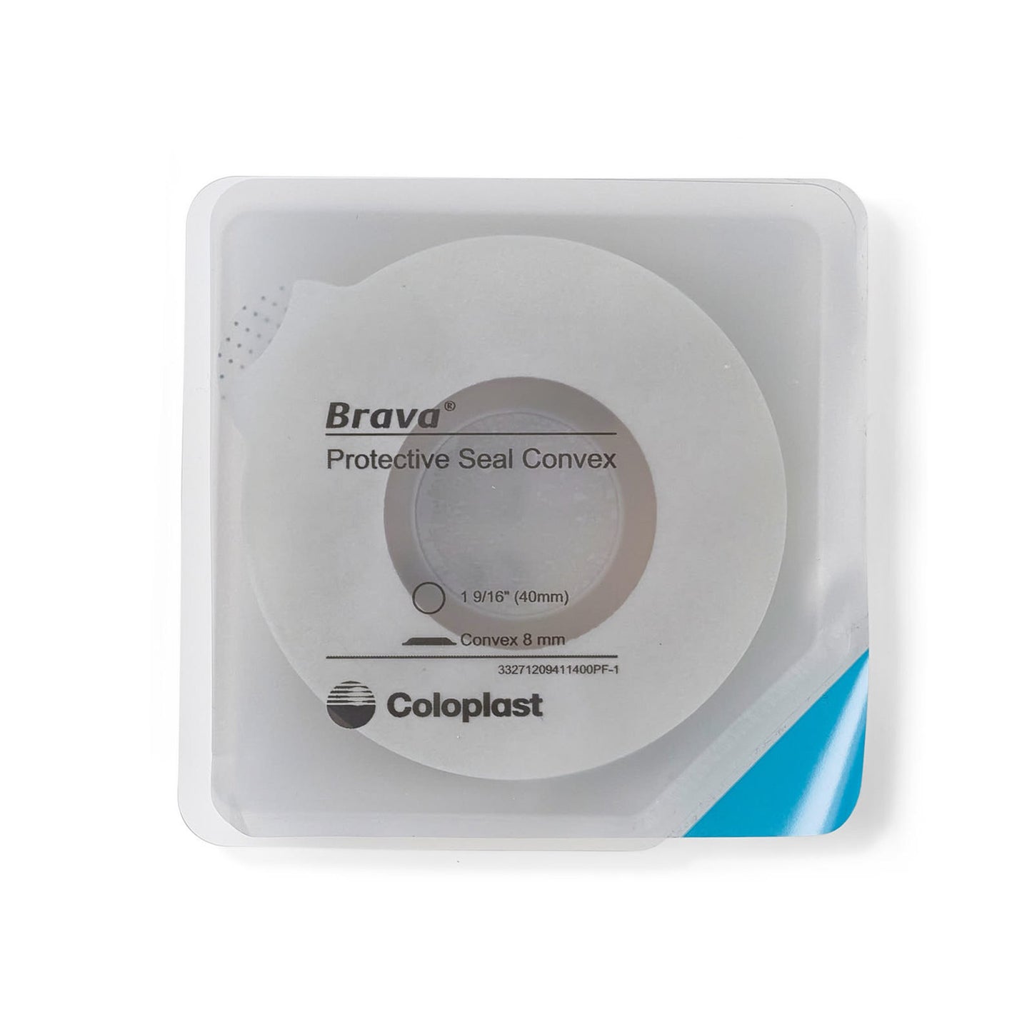 Ostomy Seal Brava Convex, Starter Hole 1-9/16 Inch (40mm) For Use with Ostomy Pouch