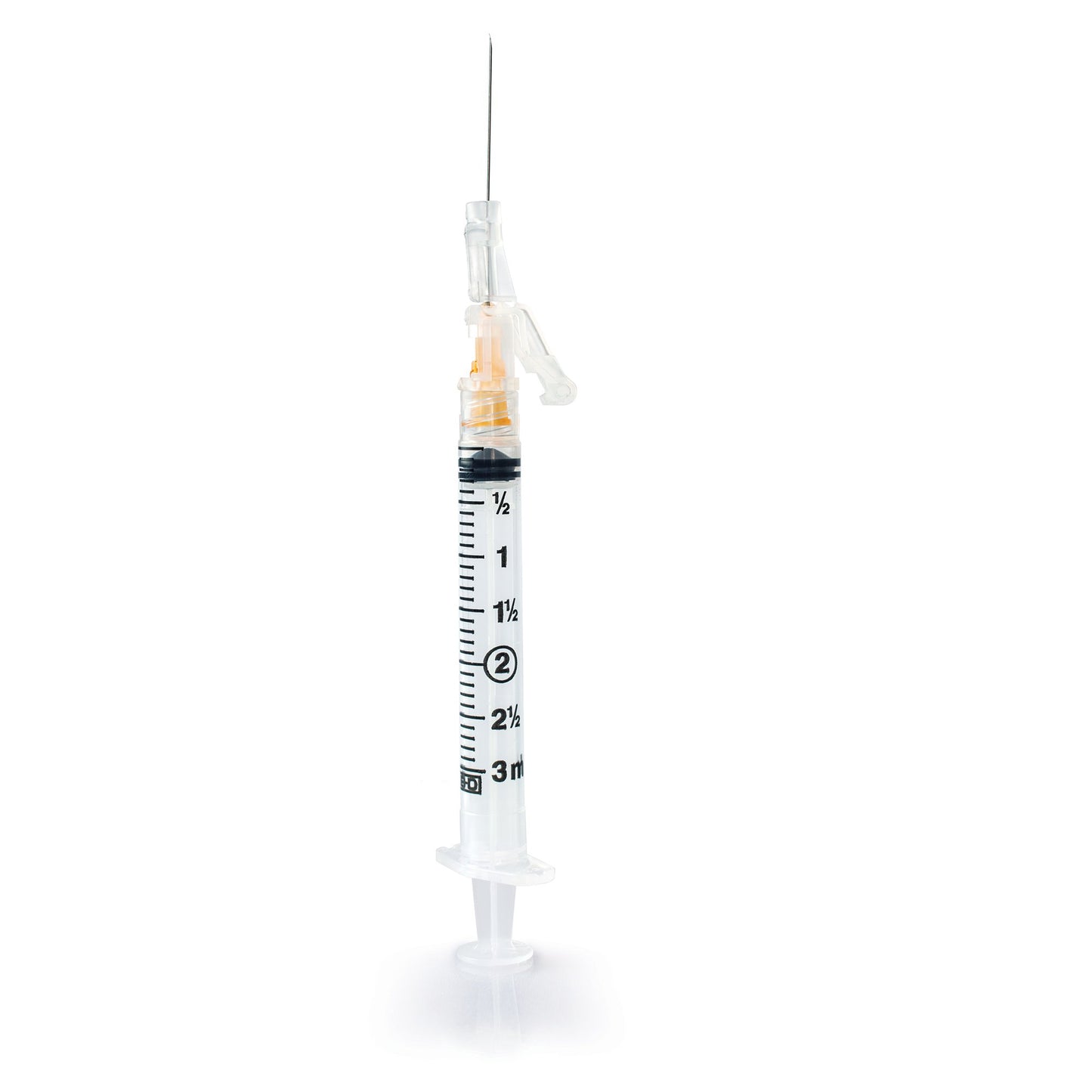 Safety Hypodermic Syringe with Needle McKesson Prevent SG 3 mL 1 Inch 25 Gauge Sliding Safety Needle Thin Wall