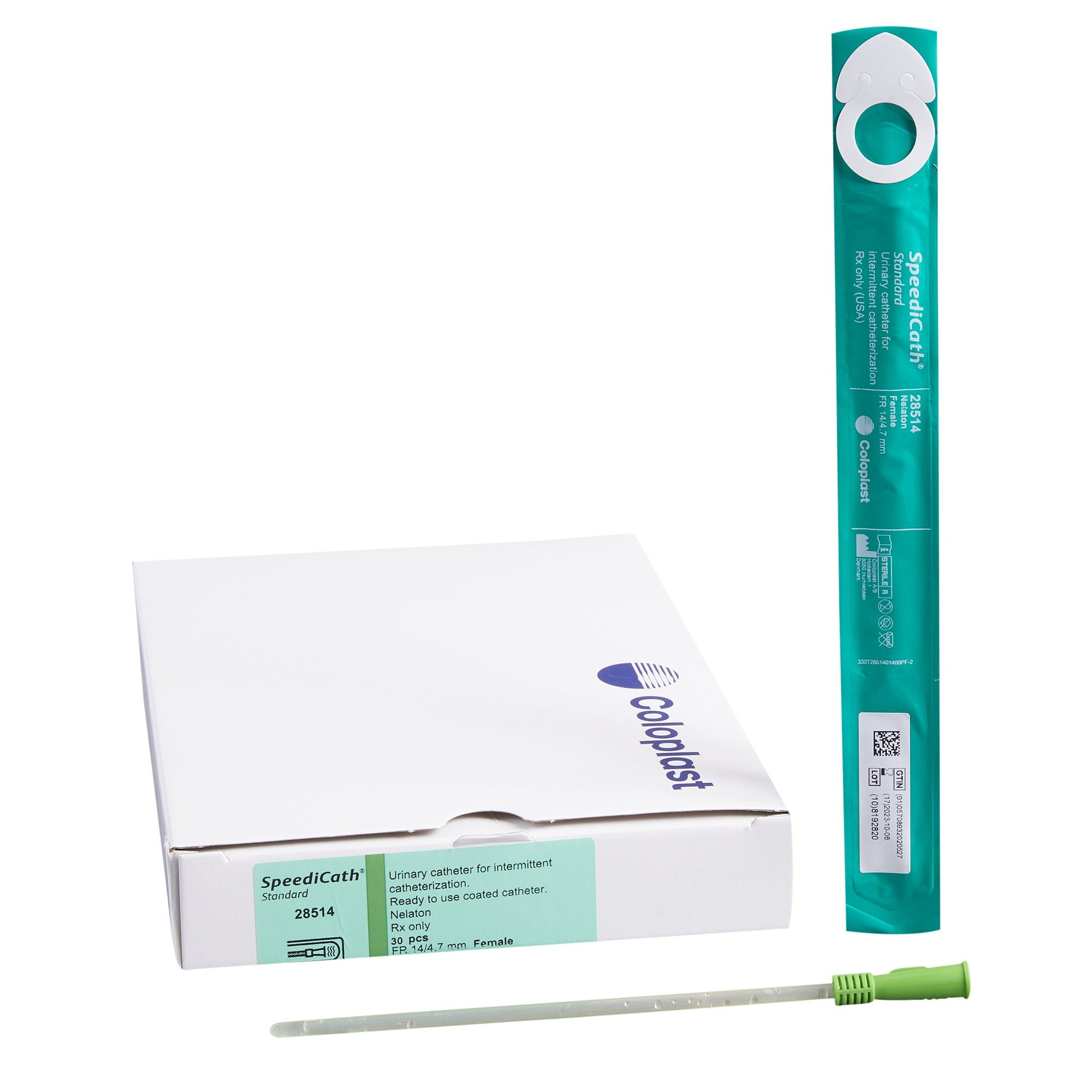 SpeediCath Female Urethral Catheter, 14 Fr, Straight Tip