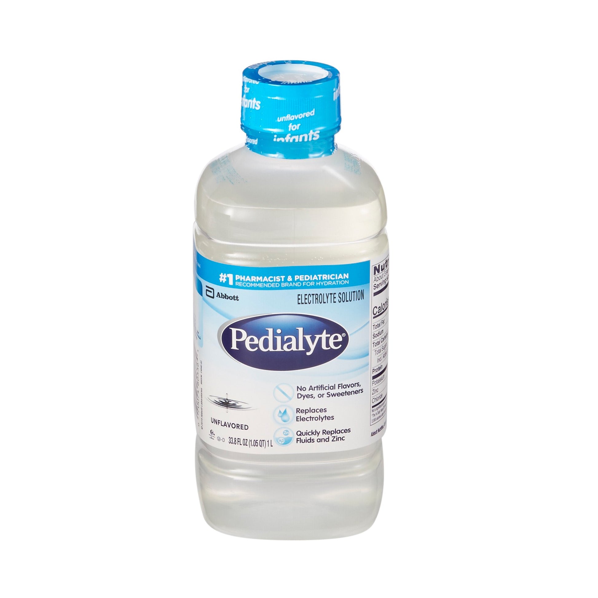 Pedialyte Electrolyte Solution Unflavored, 1 Liter Bottle
