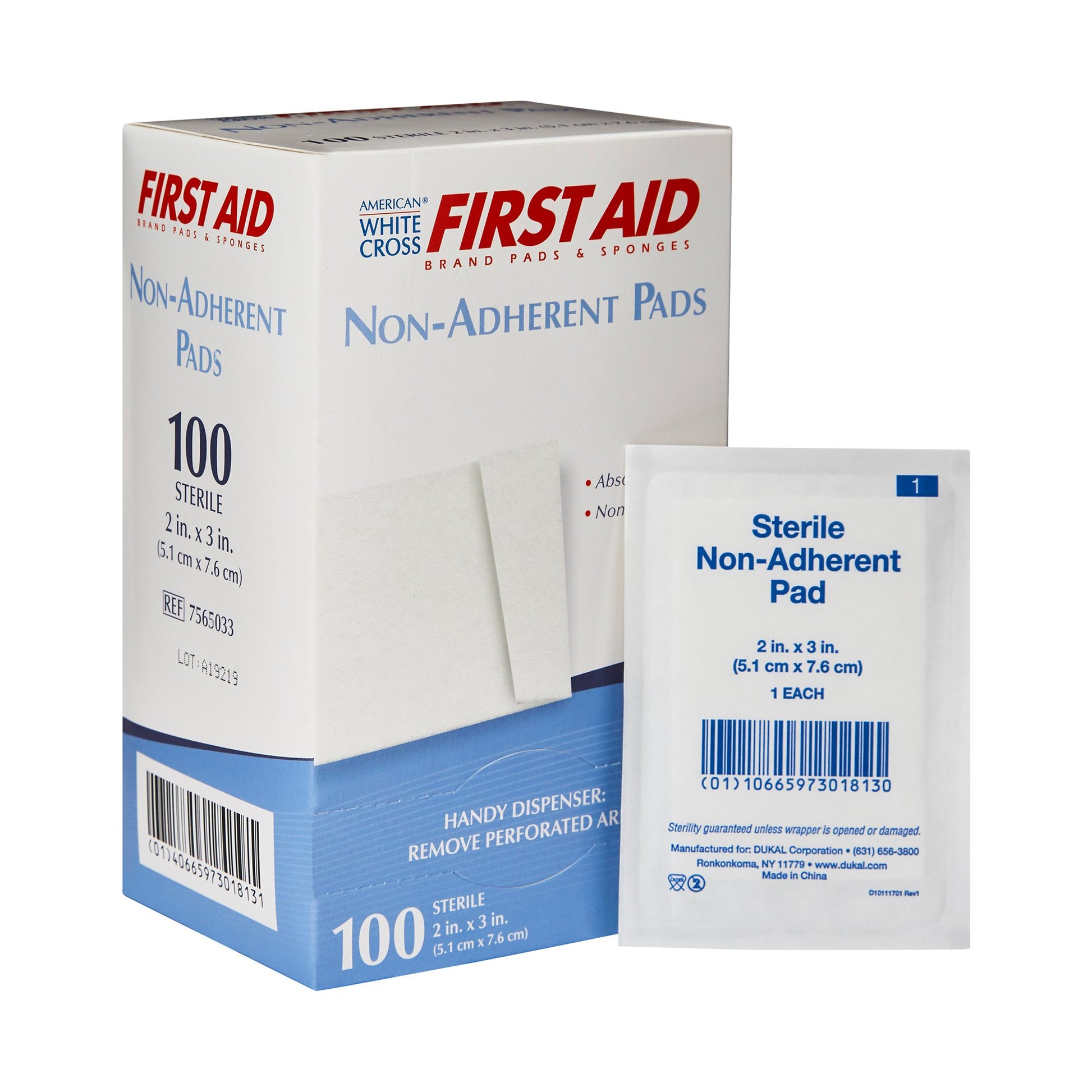 American White Cross Nonadherent Dressing, 2 x 3 Inch