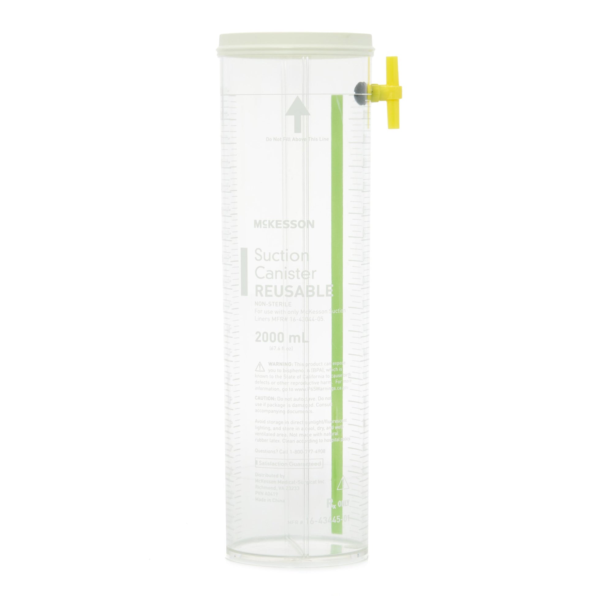Suction Canister McKesson 2000 mL Without Lid