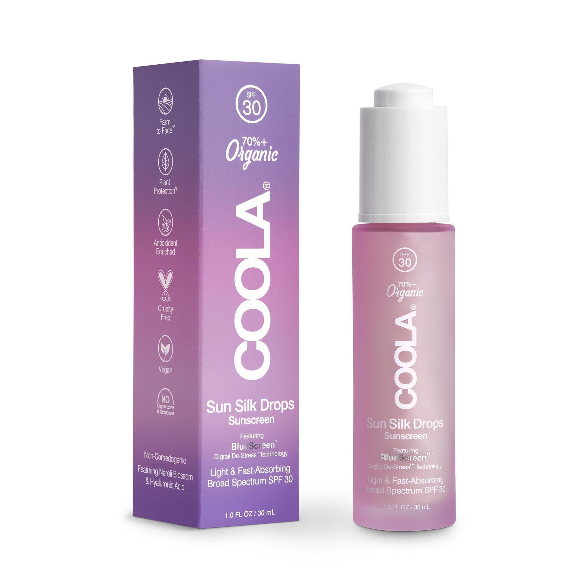 Coola Sun Silk Drops Sunscreen with BlueScreen™ Digital De-Stress™ SPF 30