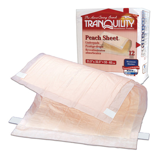 Tranquility Peach Sheet Underpad, 21½ x 32½ Inch