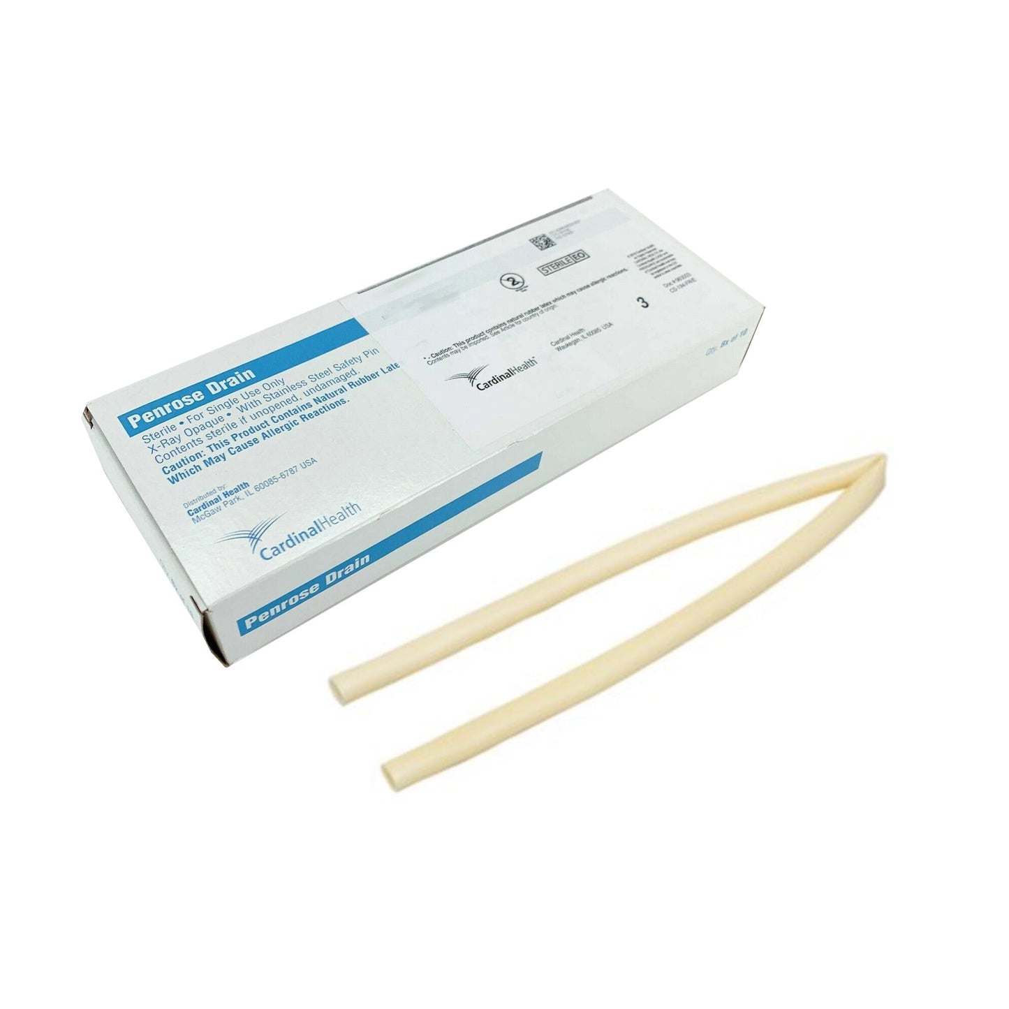 Wound Drain Tube Cardinal Health™ Flat Type With Safety Pin Flat Channel Type 5/8 Inch Size Sterile