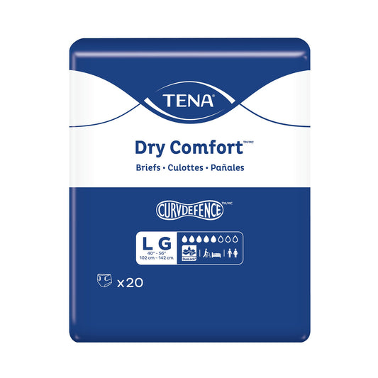Tena Dry Comfort™ Briefs with Curvdefence™, Large, 40 – 56 Inch, Five Drops