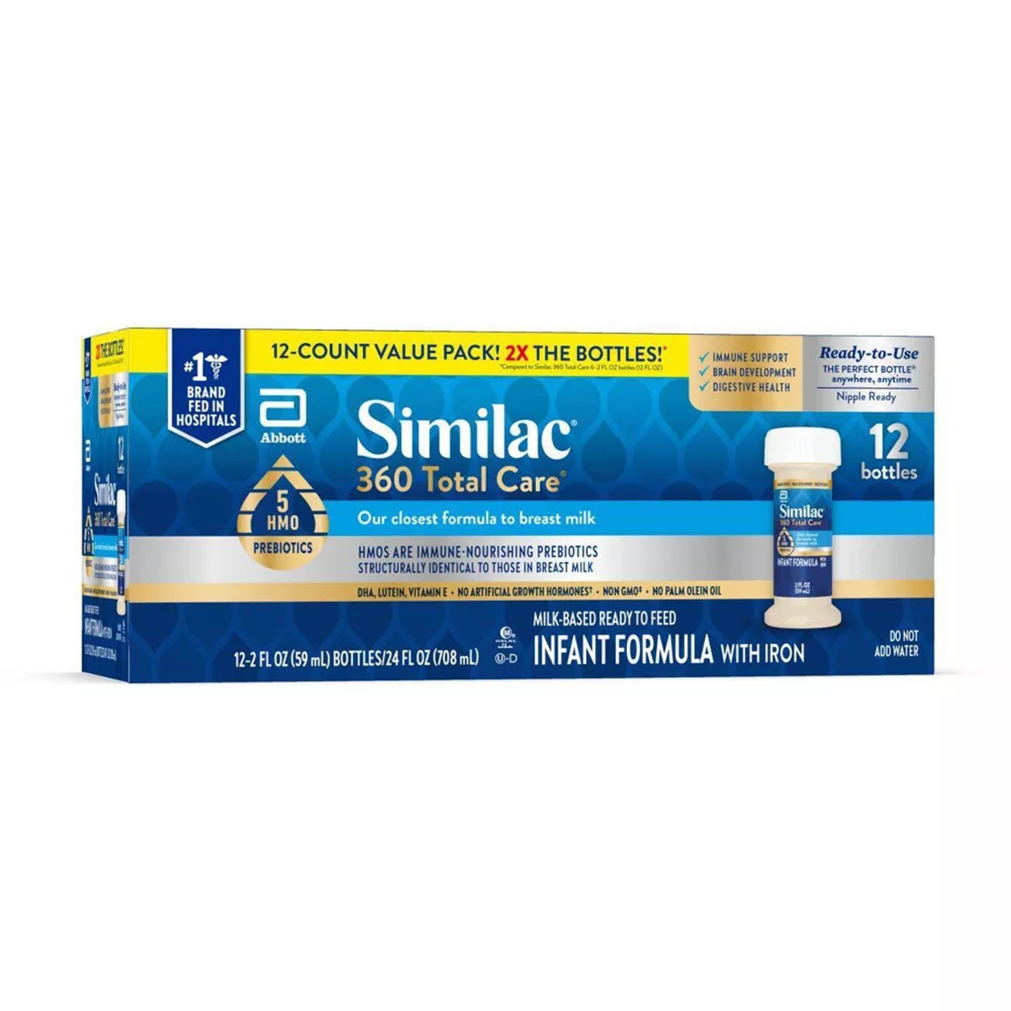 Infant Formula Similac 360 Total Care Unflavored 2 oz. Bottle Liquid I ...
