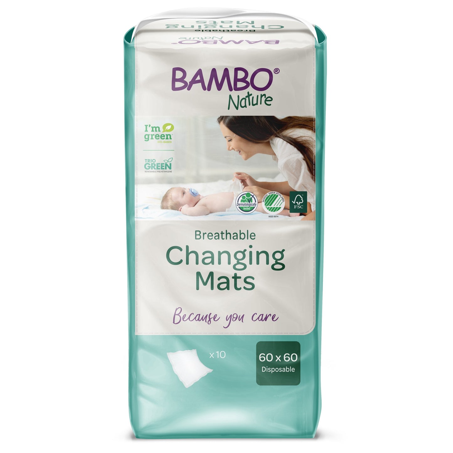 Bambo Nature Changing Pad, 23-2/3 x 23-2/3 Inch