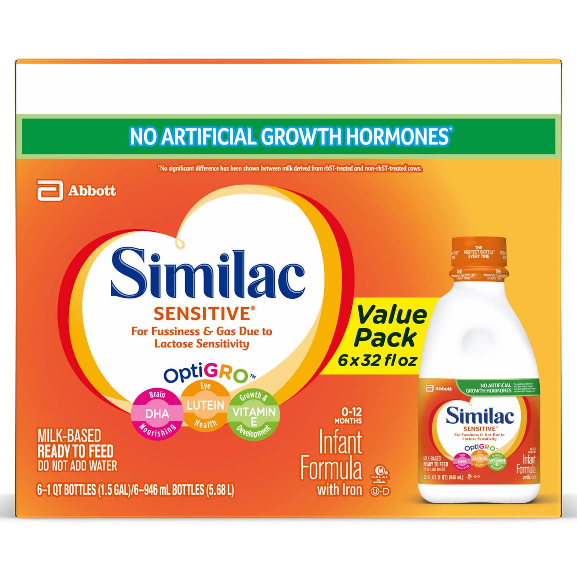 Similac Sensitive Ready to Use Infant Formula, 1-quart bottle – SurfMed