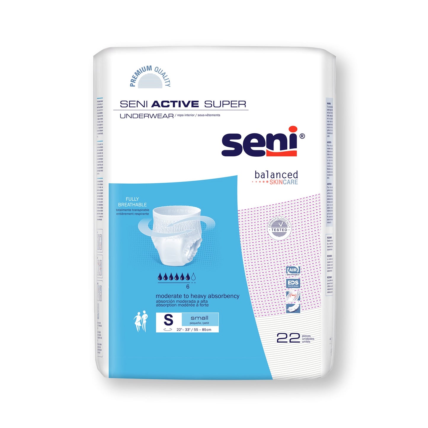 Seni Active Super Moderate to Heavy Absorbent Underwear, Small