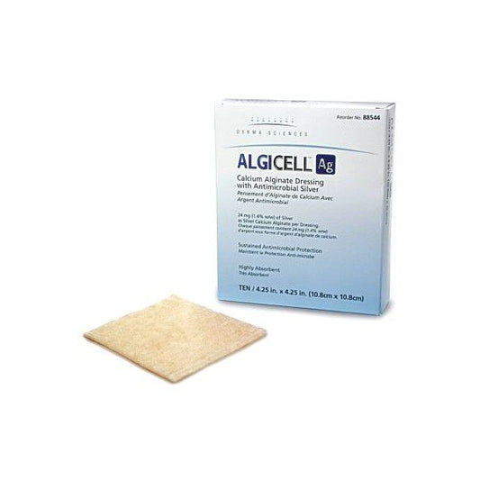 Algicell Ag Silver Calcium Alginate Dressing, 4 x 5 Inch