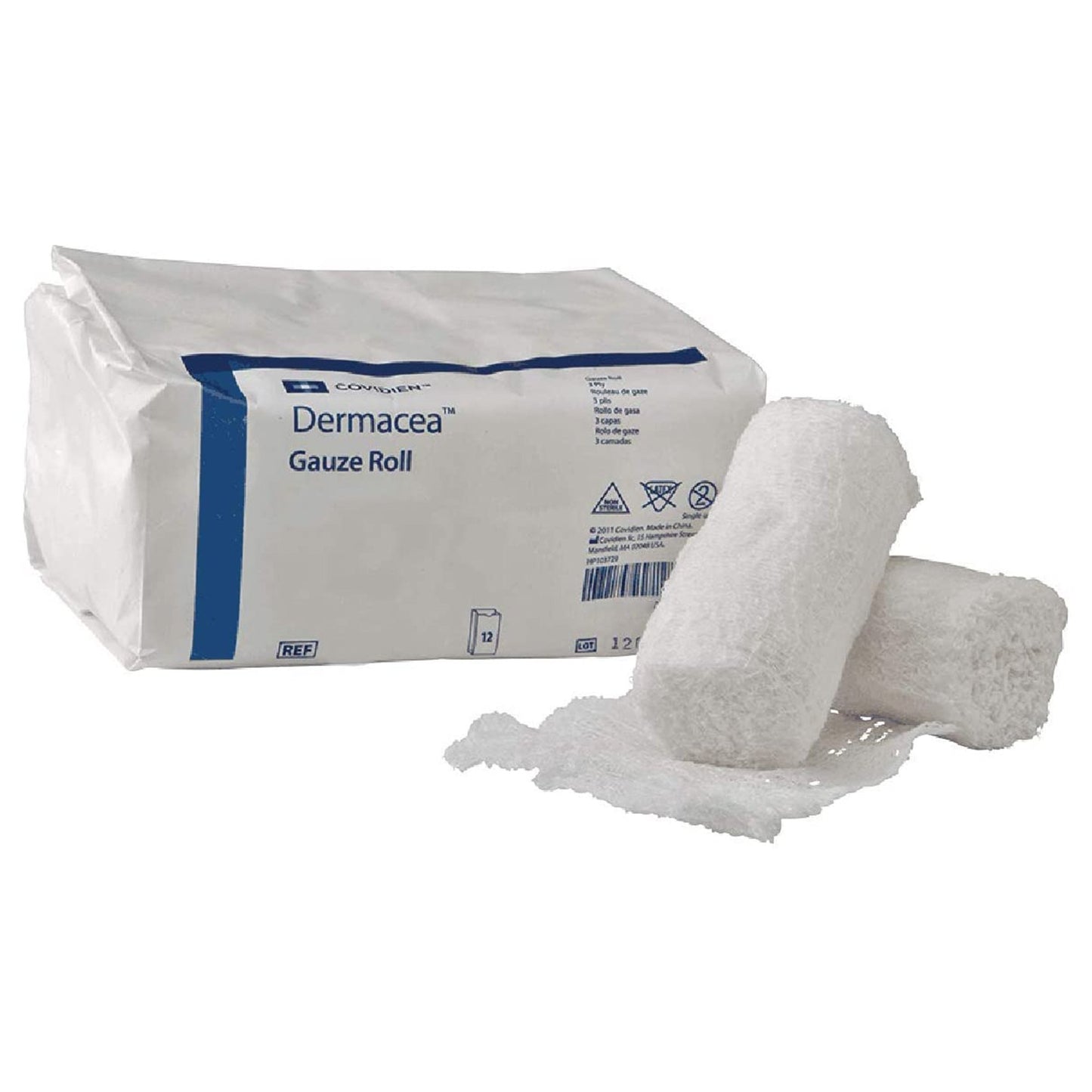 Dermacea™ Fluff Bandage Roll, 2 Inch x 4-1/8 Yard, Three-Ply