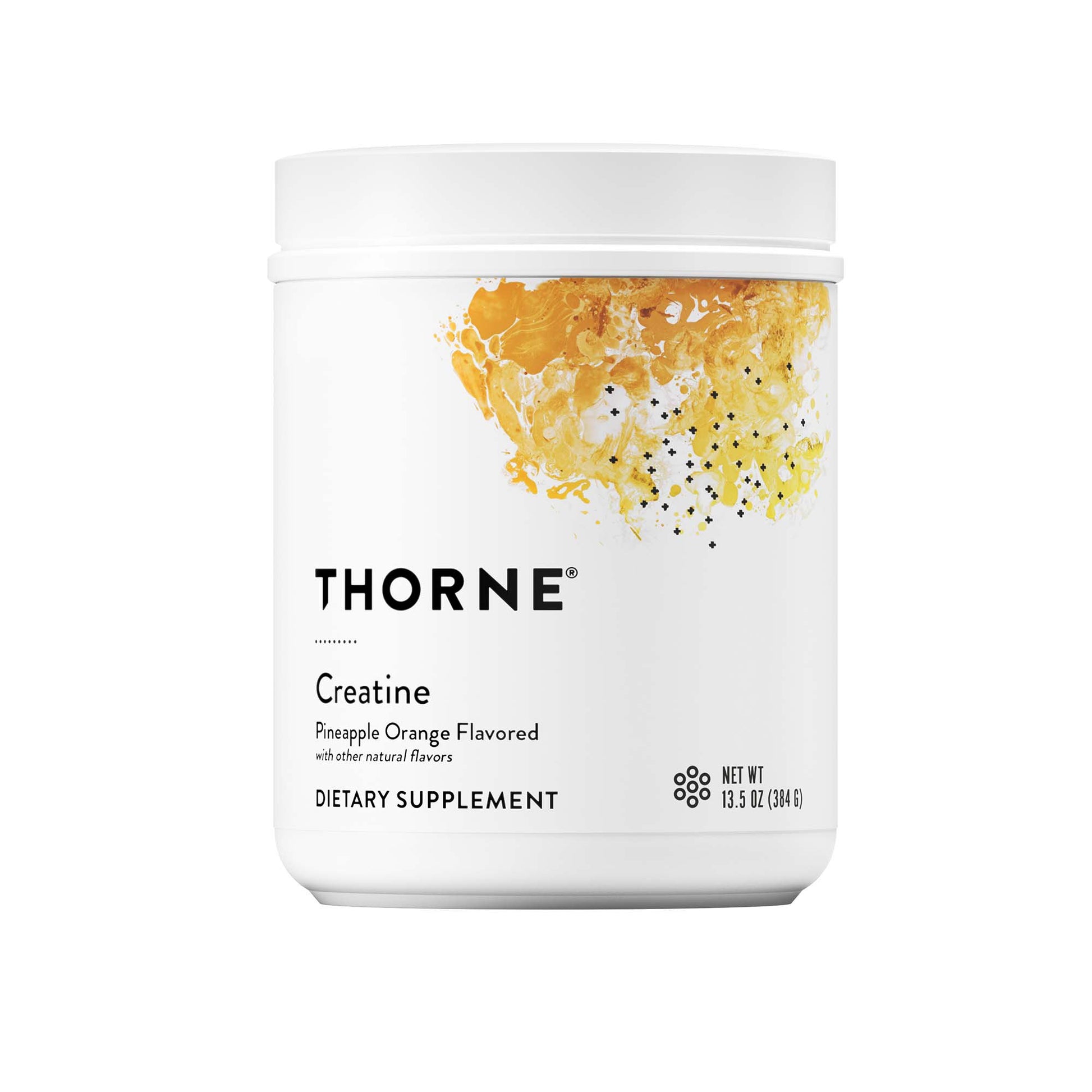 Oral Supplement THORNE Creatine Pineapple Orange Flavor Powder 13.5 oz. Canister