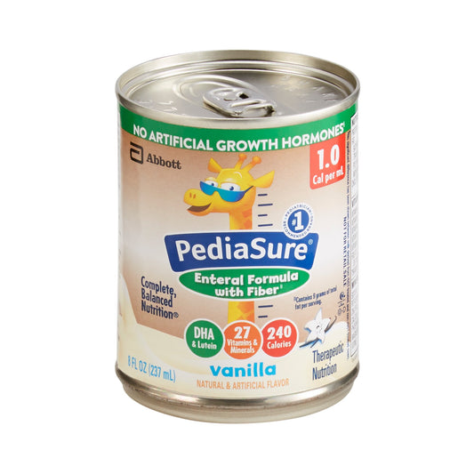 PediaSure Enteral Formula with Fiber, Vanilla, 8-ounce Can