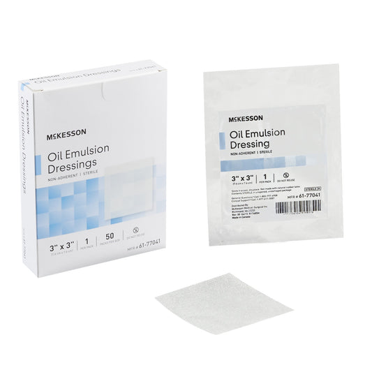 McKesson Oil Emulsion Impregnated Dressing, 3 x 3 Inch