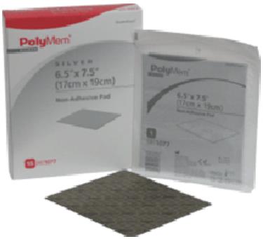 PolyMem Nonadhesive Silver Foam Dressing, 6½ x 7½ Inch
