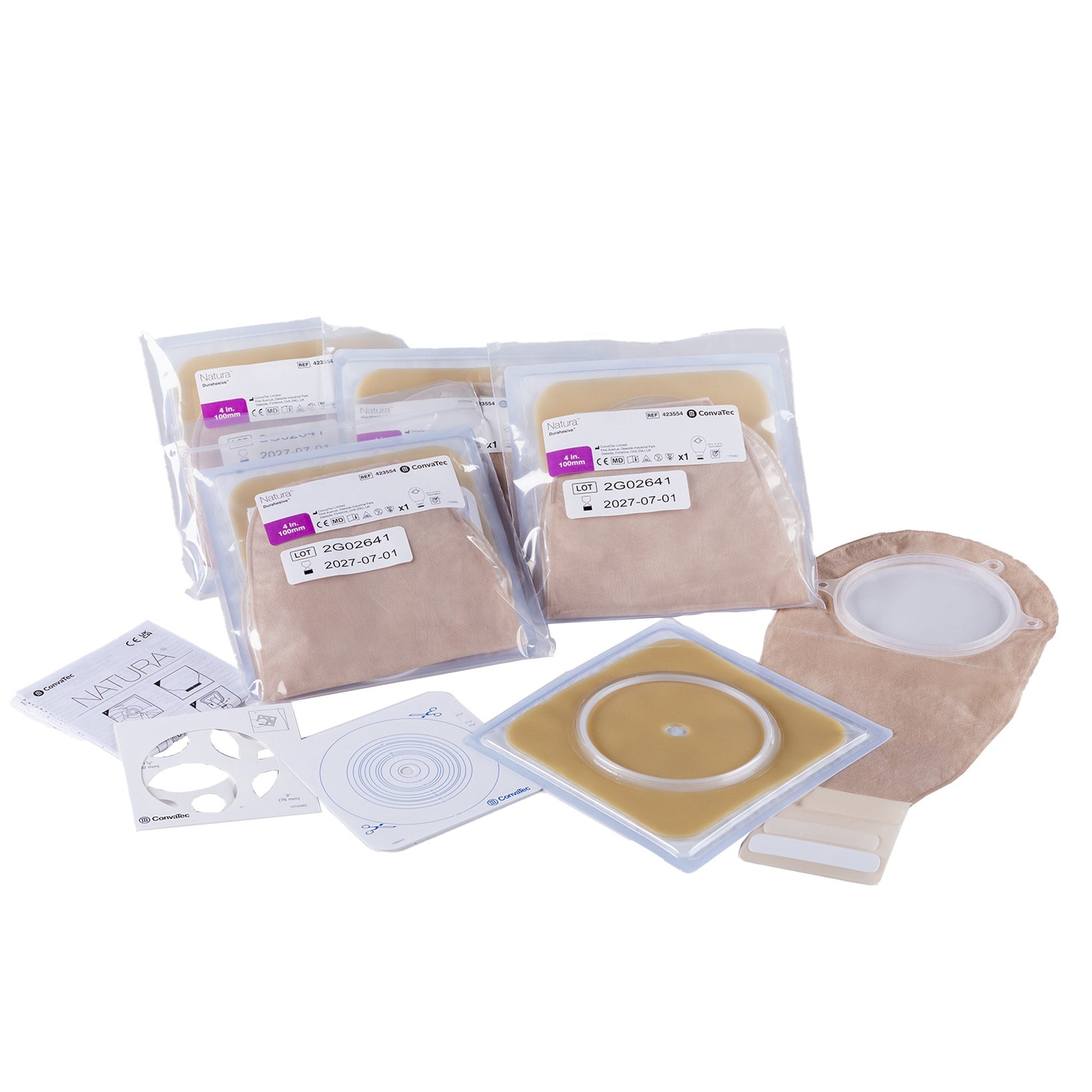 Ostomy Pouch Natura One-Piece System Trim To Fit Drainable